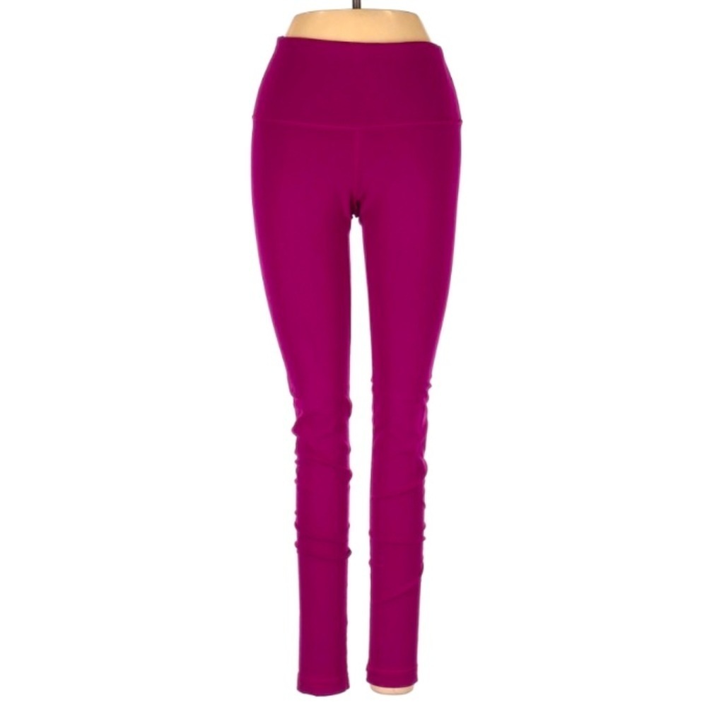 Raspberry Yoga Pants with Waistband Pocket